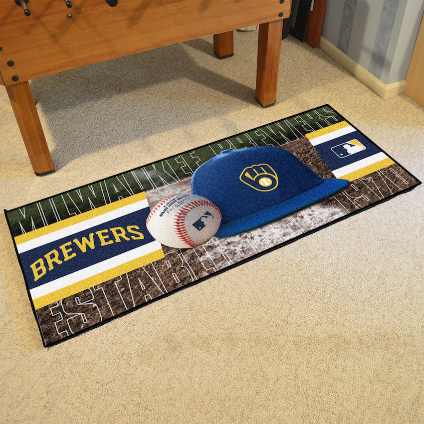 Milwaukee Brewers 30 x 72 Baseball Carpet Runner