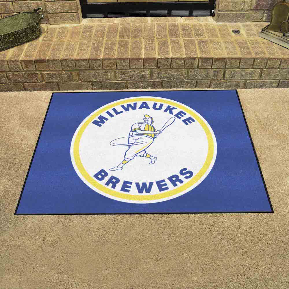 Milwaukee Brewers MLBCC Vintage ALL STAR 34 x 45 Floor Mat Throwback Logo