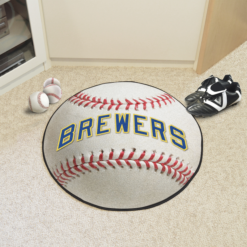 Milwaukee Brewers MLBCC Vintage Baseball Mat Throwback Logo