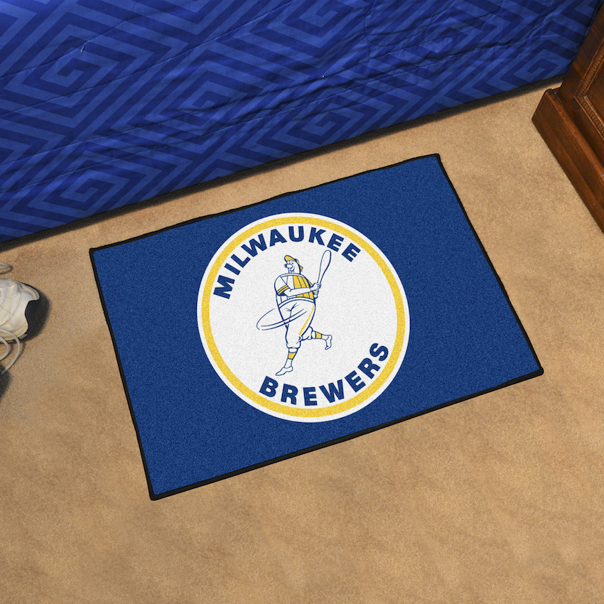 Milwaukee Brewers MLBCC Vintage 20 x 30 STARTER Floor Mat - Throwback Logo