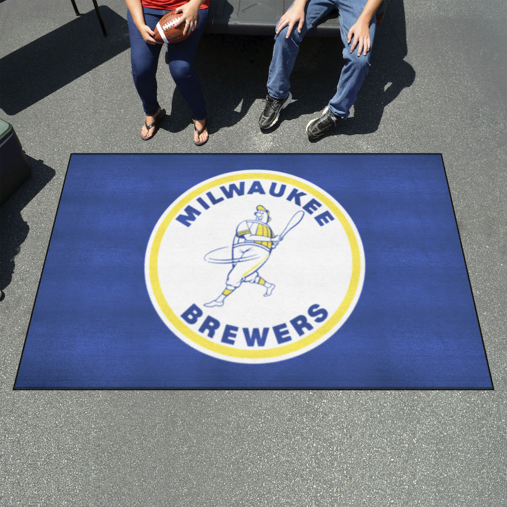 Milwaukee Brewers MLBCC Vintage ULTI-MAT 60 x 96 Rug Throwback Logo