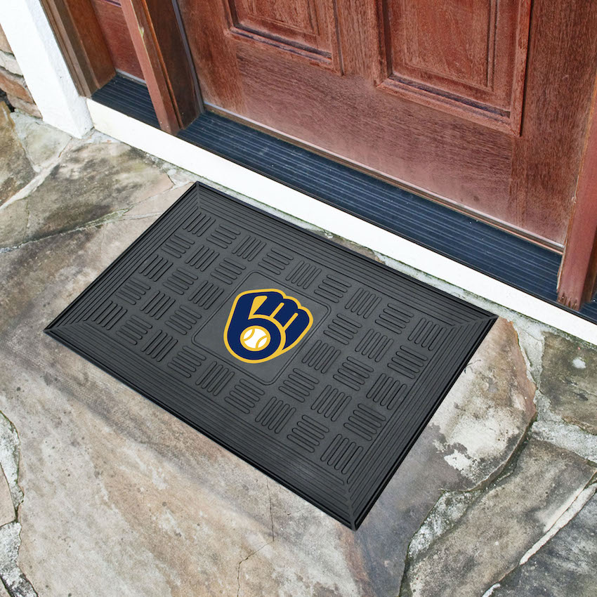 Milwaukee Brewers MEDALLION Vinyl Door Mat