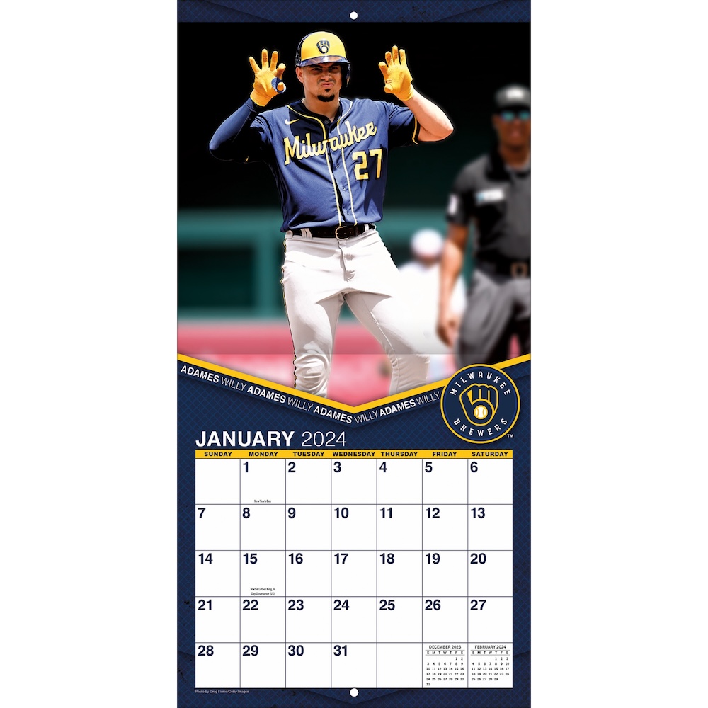 Milwaukee Brewers 2025 MLB Team Wall Calendar