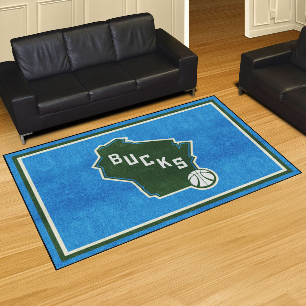 Milwaukee Bucks 5x8 Area Rug - 2nd Logo