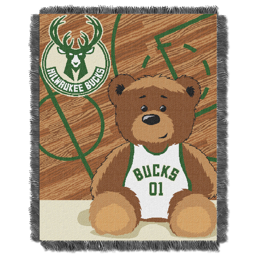 Milwaukee Bucks Woven Baby Blanket 36 x 48