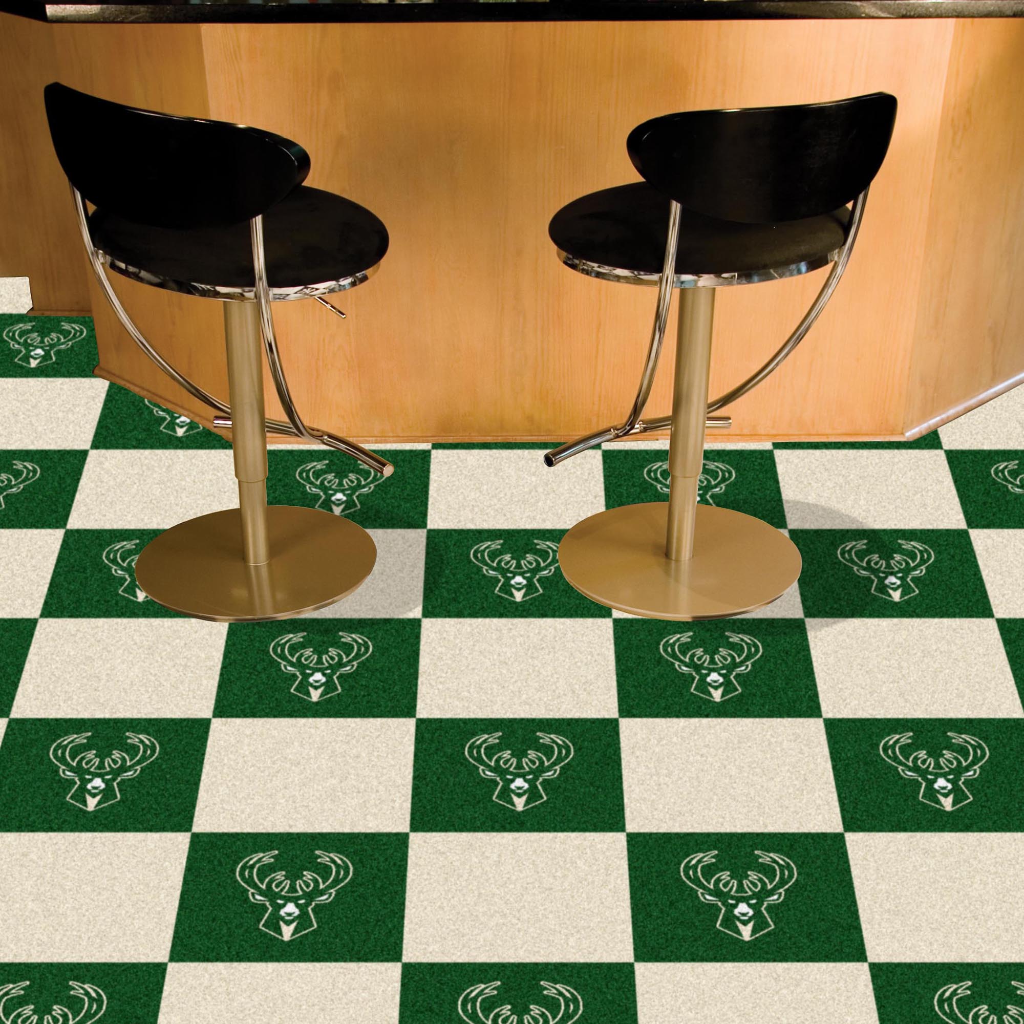 Milwaukee Bucks Carpet Tiles 18x18 in.