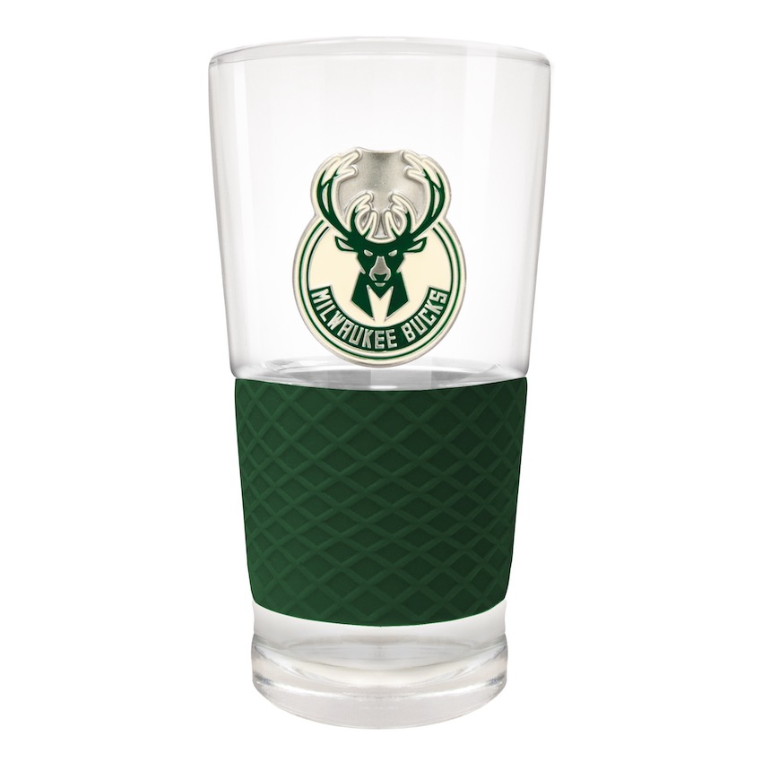 Milwaukee Bucks 22 oz Pilsner Glass with Silicone Grip