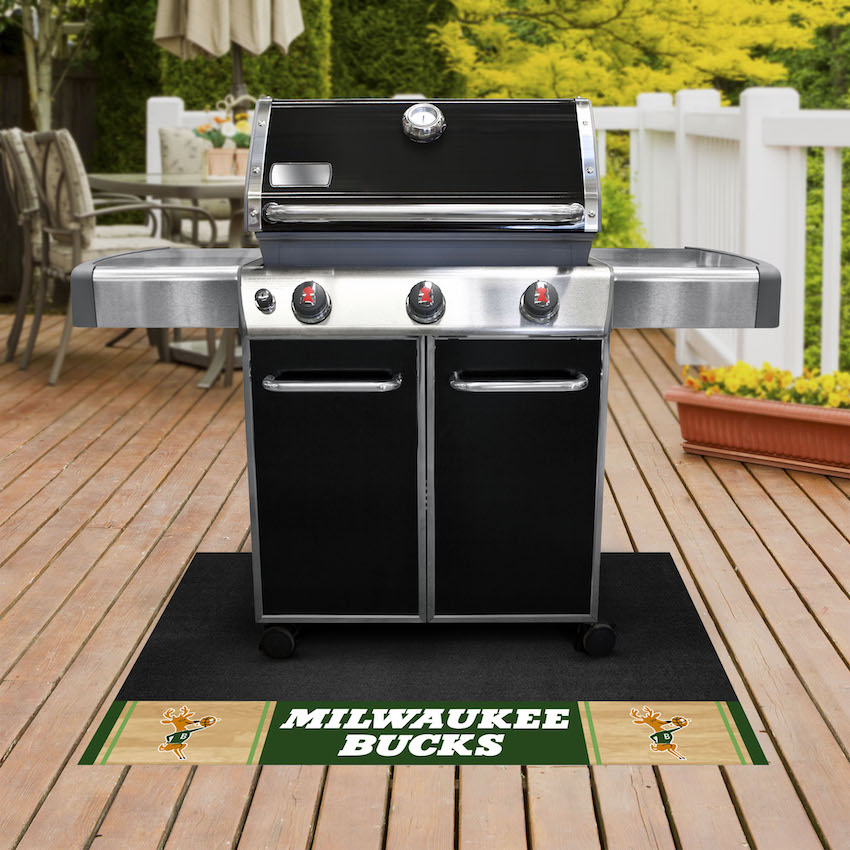 Milwaukee Bucks Vintage Grill Mat - Throwback Logo