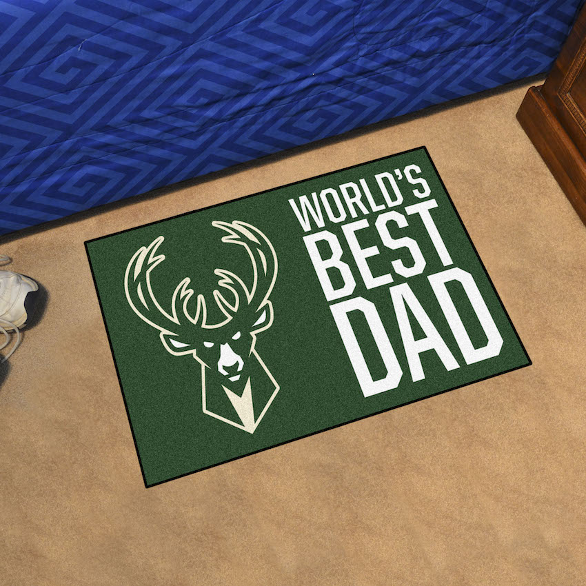 Milwaukee Bucks 20 x 30 WORLDS BEST DAD Floor Mat