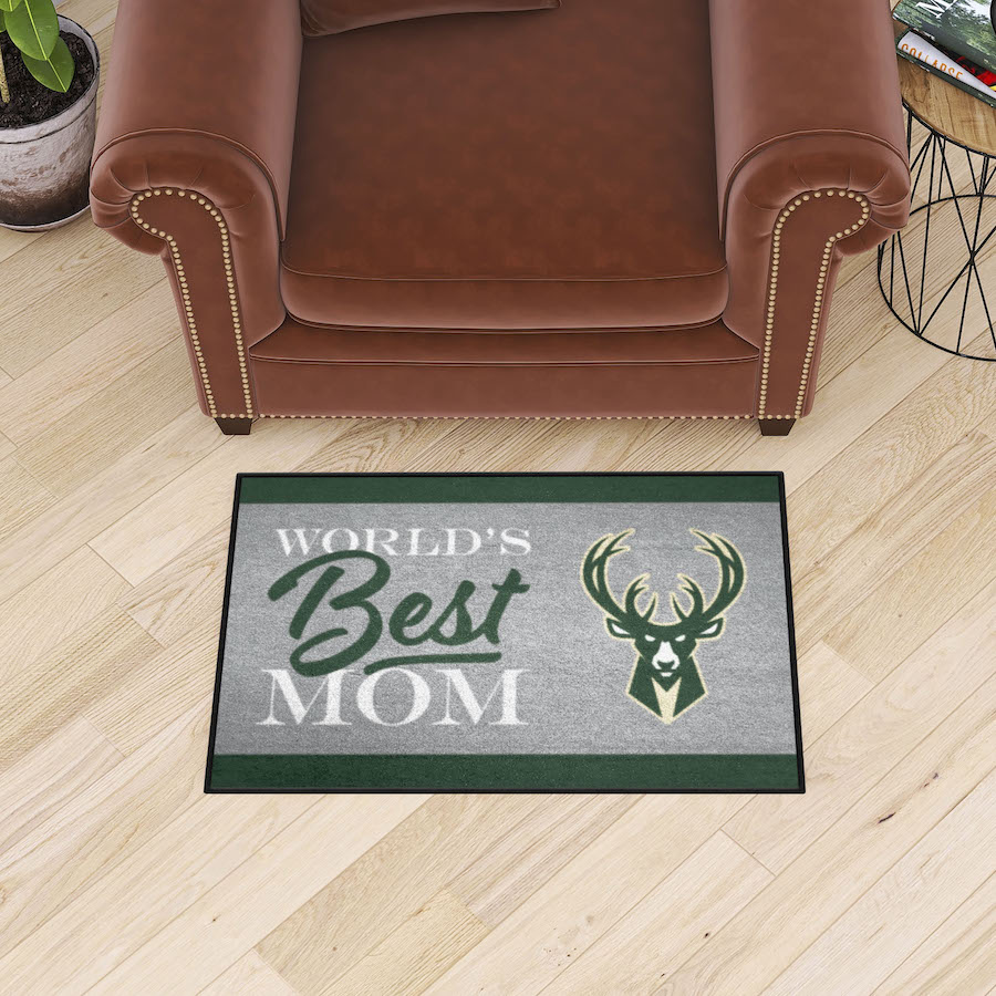 Milwaukee Bucks 20 x 30 WORLDS BEST MOM Floor Mat