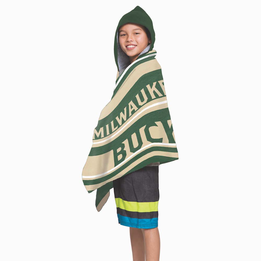 Milwaukee Bucks Youth Hooded Beach Towel