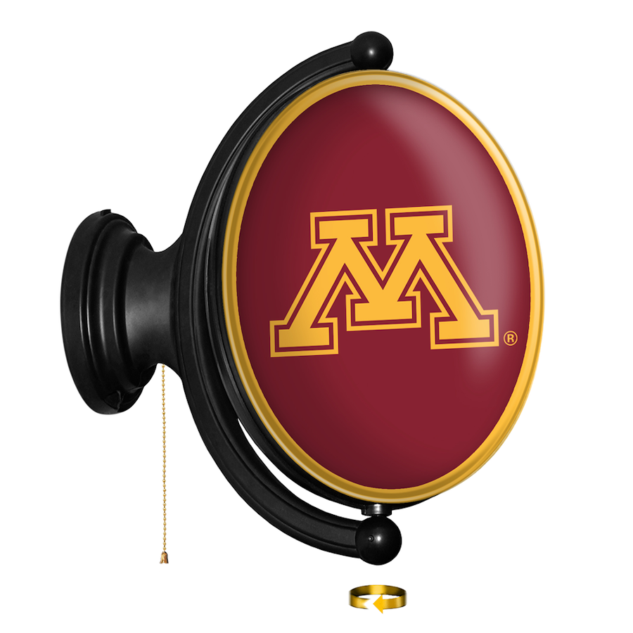 Minnesota Golden Gophers LED Rotating Wall Sign ~ OVAL