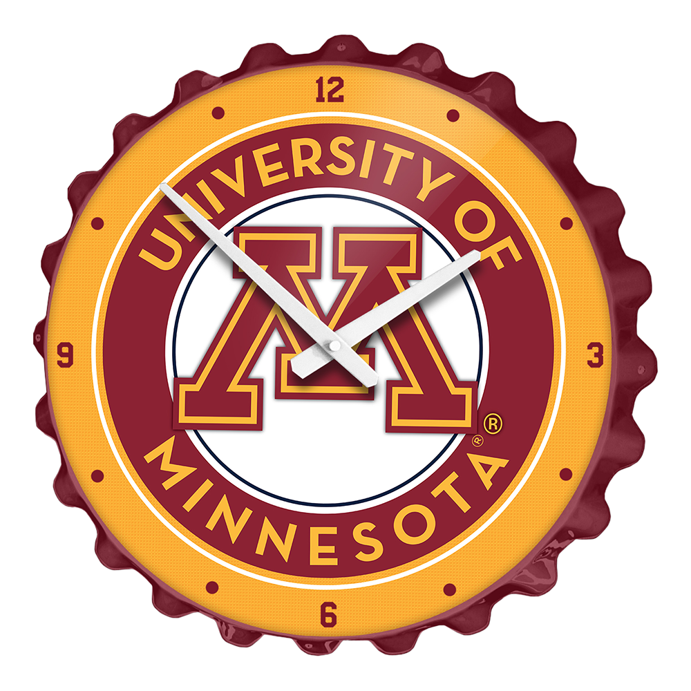 Minnesota Golden Gophers Bottle Cap Wall Clock