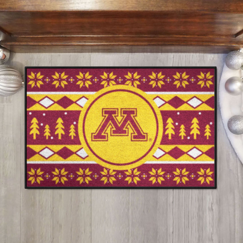 Minnesota Golden Gophers HOLIDAY SWEATER 20 x 30 STARTER Floor Mat