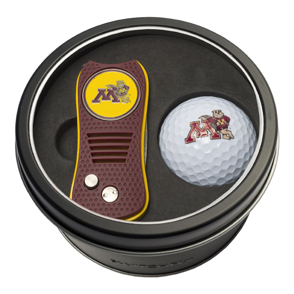 Minnesota Golden Gophers Switchblade Divot Tool and Golf Ball Gift Pack