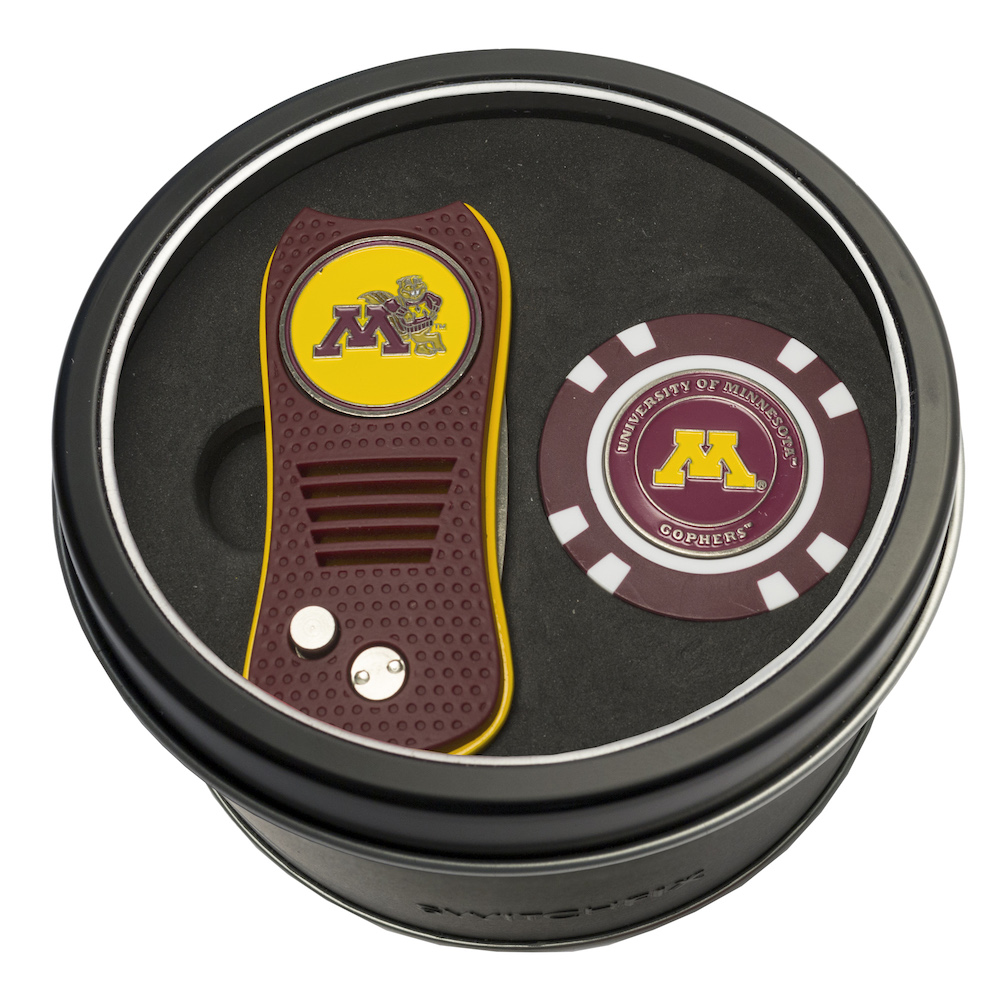 Minnesota Golden Gophers Switchblade Divot Tool and Golf Chip Gift Pack