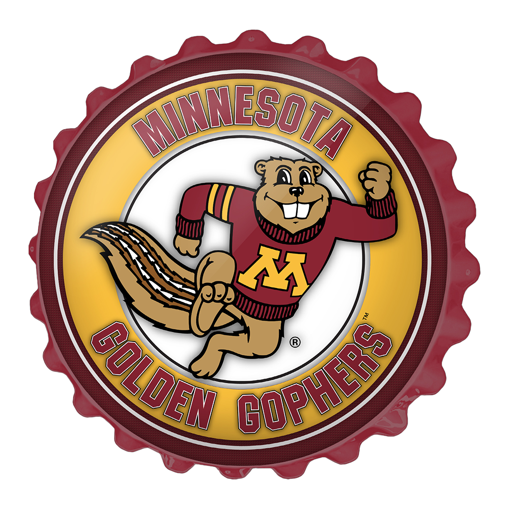 Minnesota Golden Gophers GOLDY Bottle Cap Wall Sign