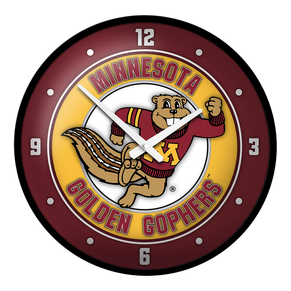 Minnesota Golden Gophers GOLDY Modern Disc Wall Clock