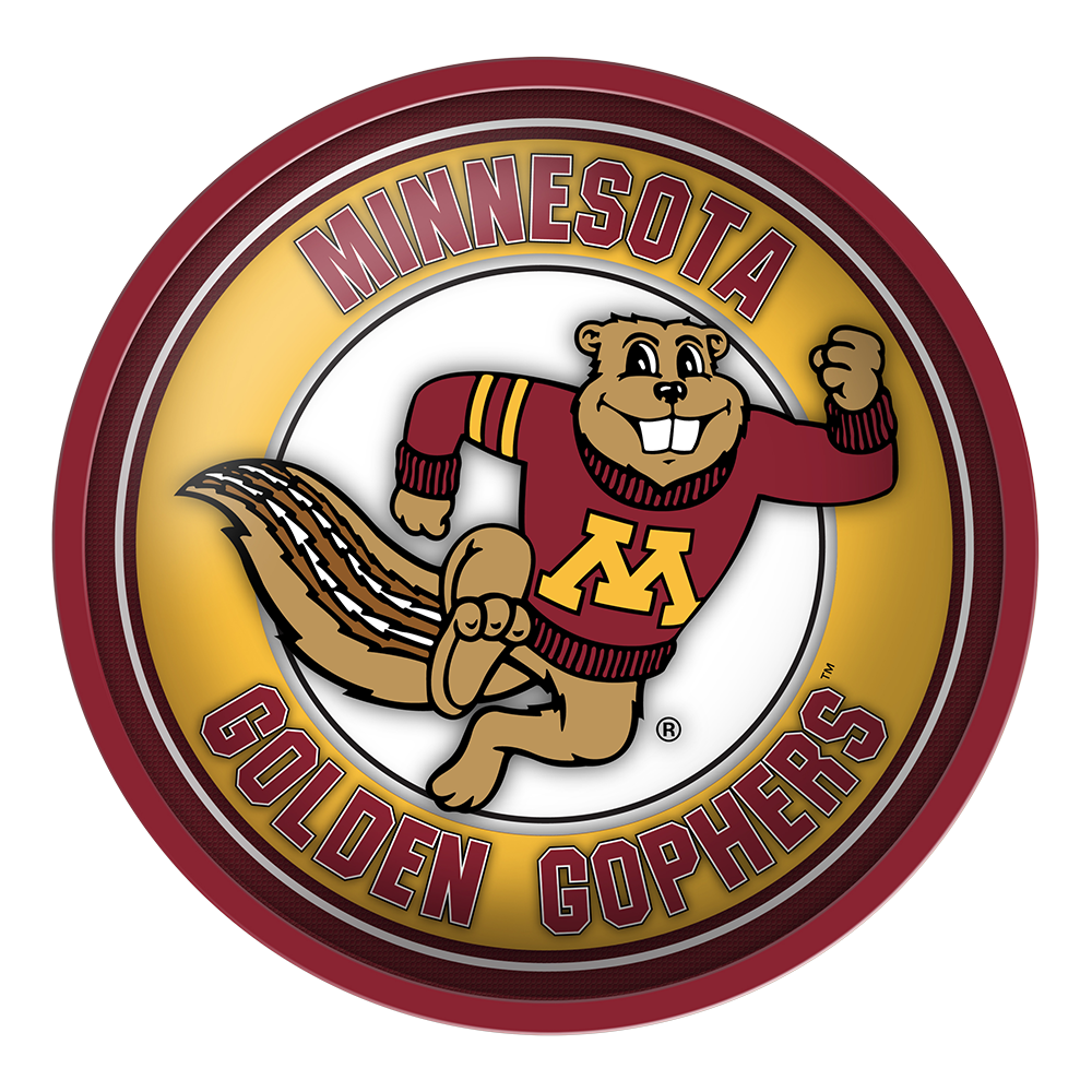 Minnesota Golden Gophers GOLDY Modern Disc Wall Sign