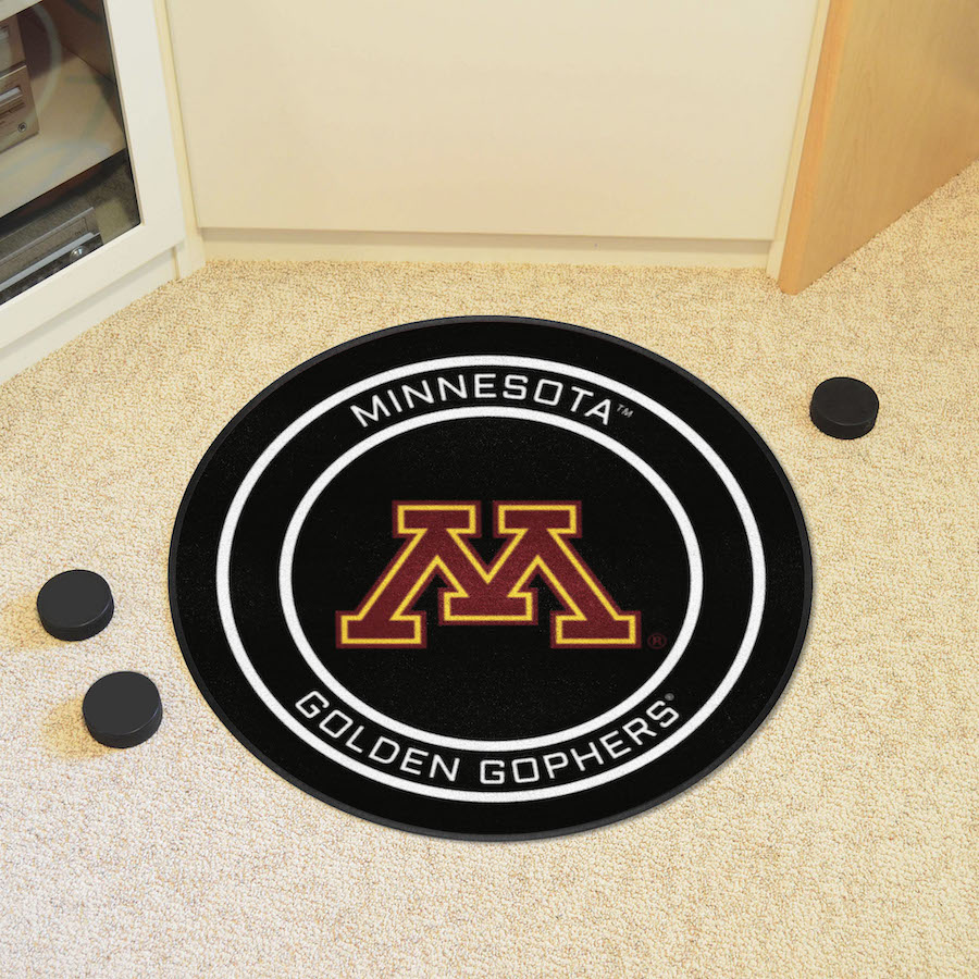 Minnesota Golden Gophers Round Hockey Puck Mat