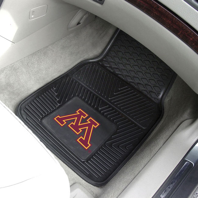 Minnesota Golden Gophers Car Floor Mats 18 x 27 Heavy Duty Vinyl Pair