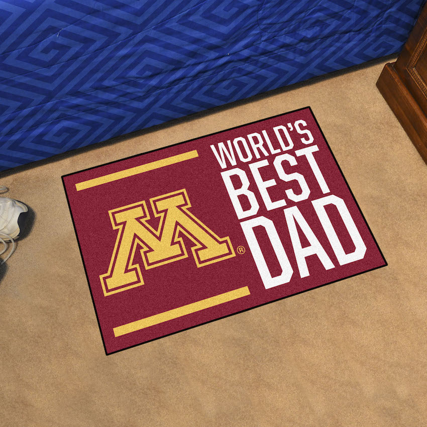 Minnesota Golden Gophers 20 x 30 WORLDS BEST DAD Floor Mat