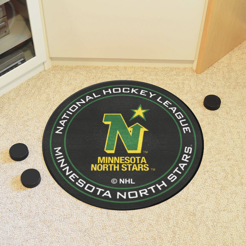 Minnesota North Stars Vintage Puck Mat - Throwback Logo