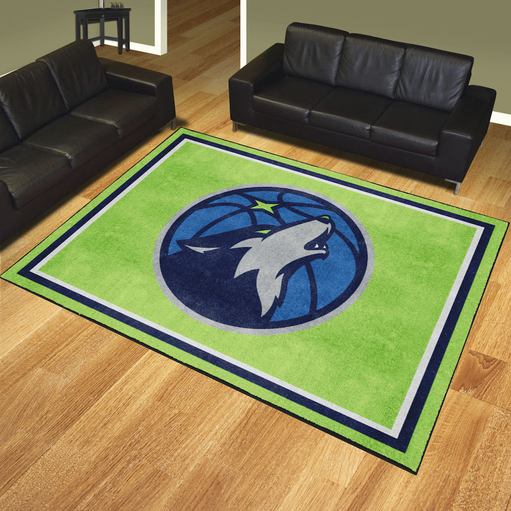 Minnesota Timberwolves Ultra Plush 8x10 Area Rug - 2nd Logo