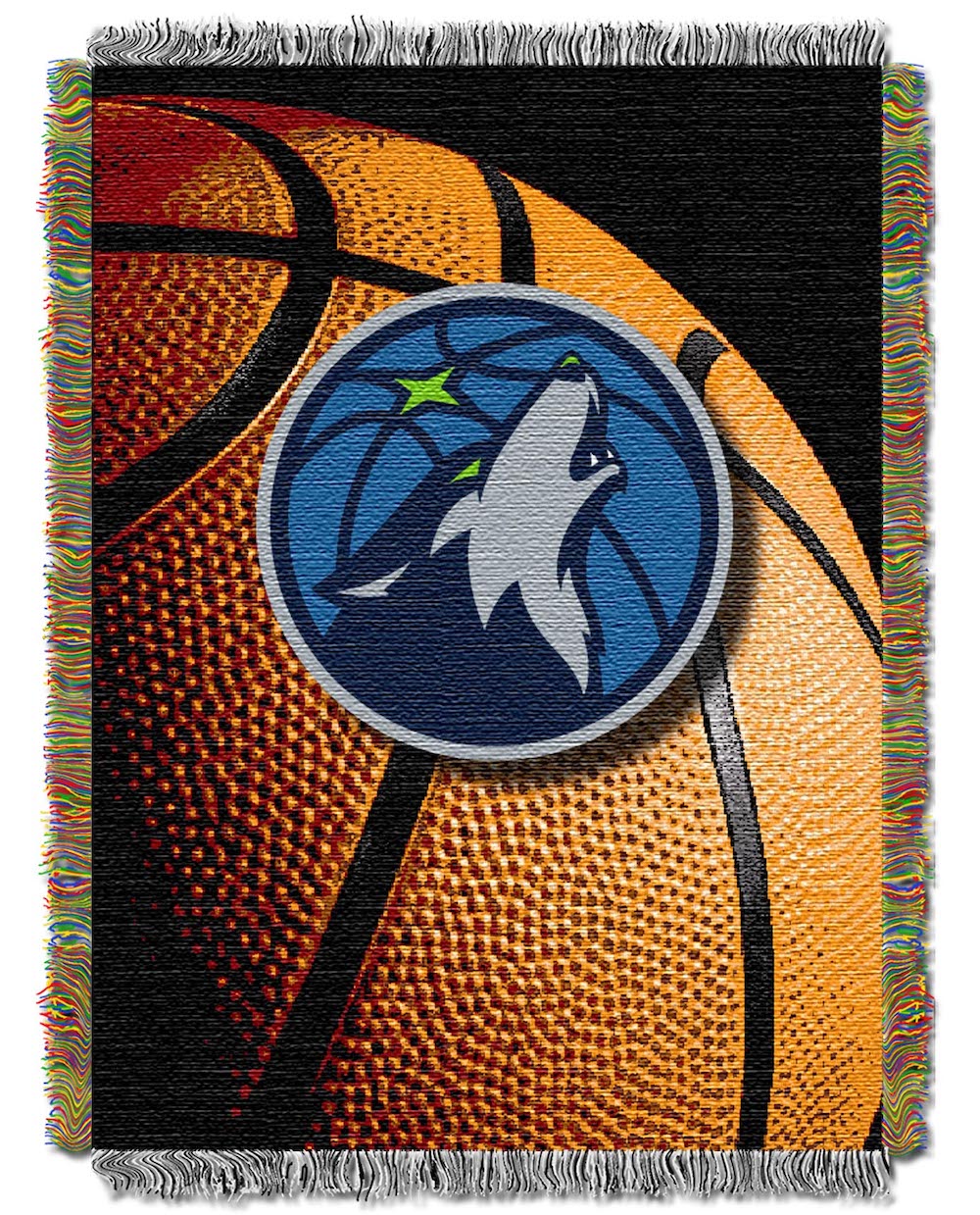 Minnesota Timberwolves Real Photo Basketball Tapestry