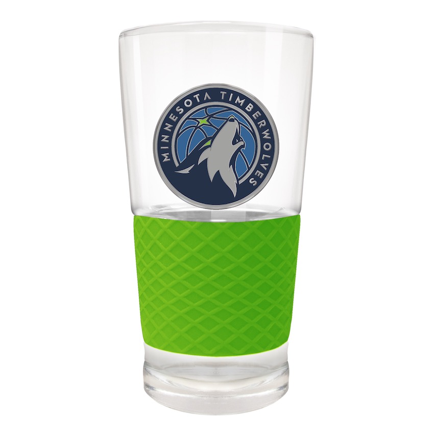 Minnesota Timberwolves 22 oz Pilsner Glass with Silicone Grip