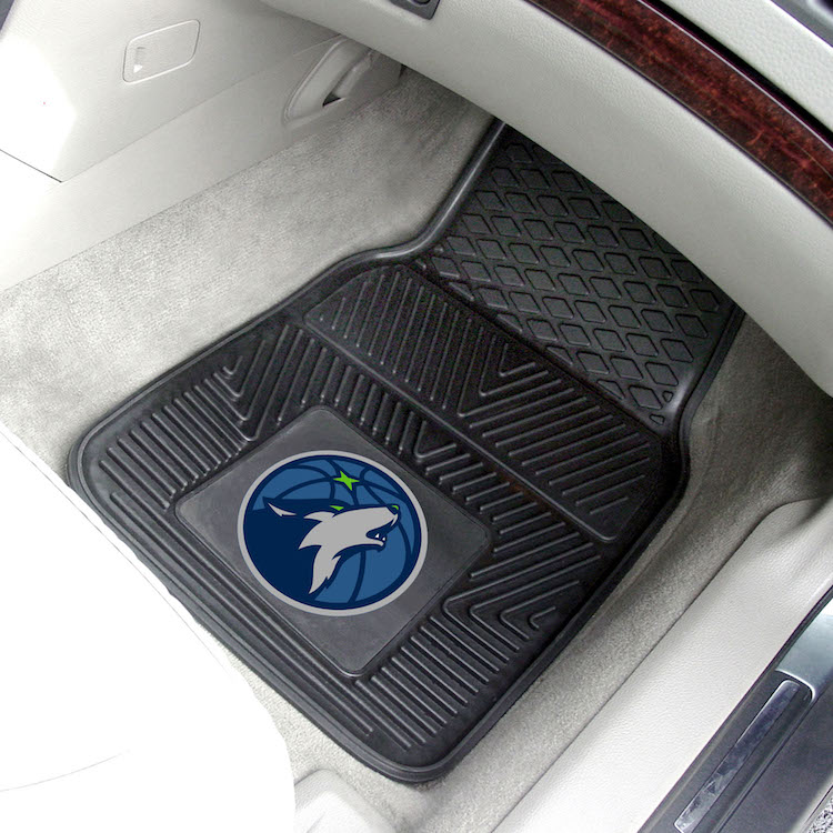 Minnesota Timberwolves Car Floor Mats 18 x 27 Heavy Duty Vinyl Pair