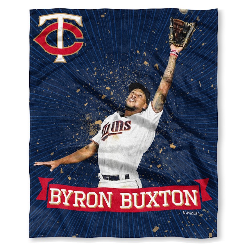 Minnesota Twins Bryon Buxton Silk Touch Throw Blanket 50 x 60