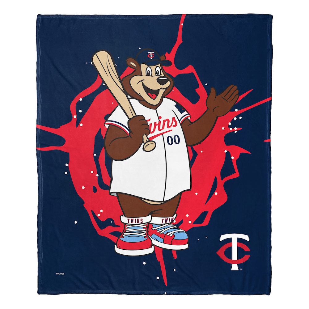 Minnesota Twins MASCOT Silk Touch Throw Blanket 50 x 60 inch