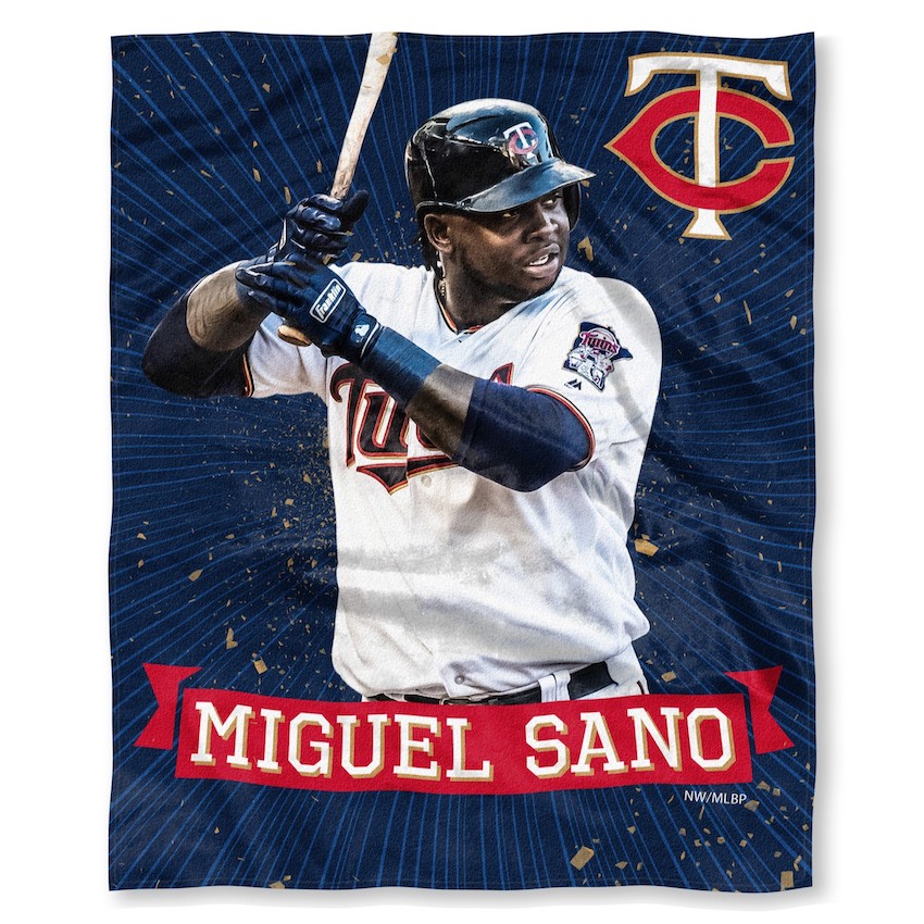 Minnesota Twins Miguel Sano Silk Touch Throw Blanket 50 x 60