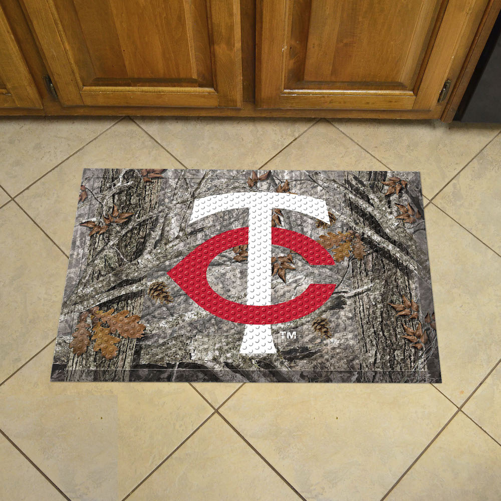 Minnesota Twins Camo Style SCRAPER Door Mat