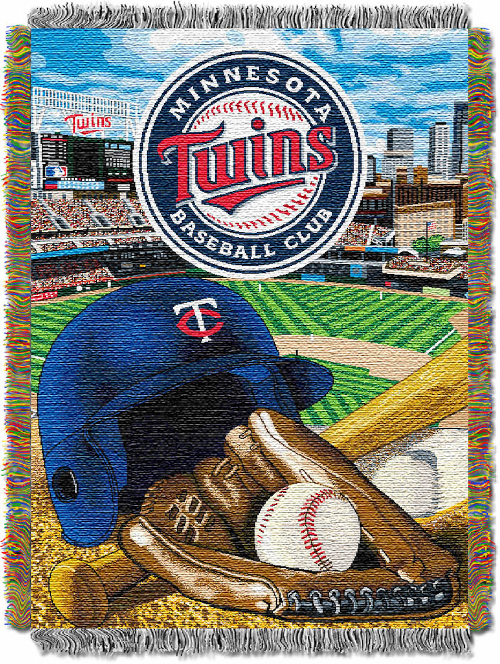 Minnesota Twins Home Field Advantage Series Tapestry Blanket 48 x 60