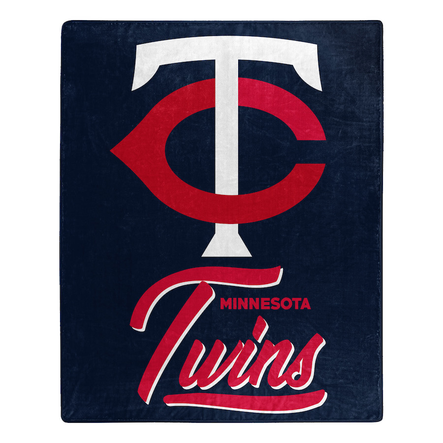 Minnesota Twins Plush Fleece Raschel Blanket 50 x 60