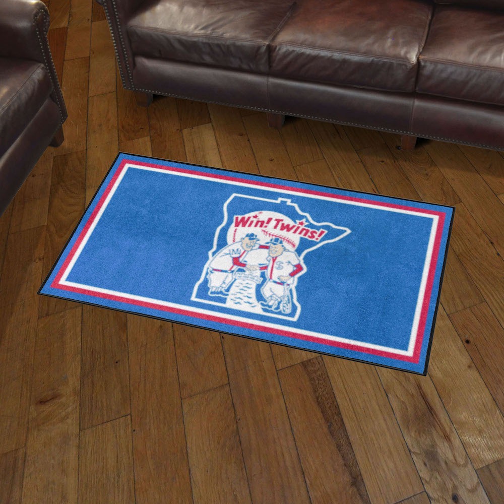 Minnesota Twins MLBCC Vintage 3x5 Area Rug Throwback Logo