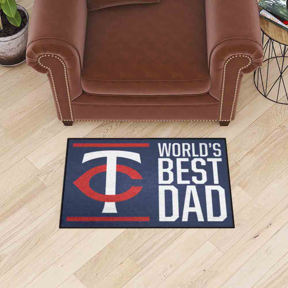 Minnesota Twins 20 x 30 WORLDS BEST DAD Floor Mat