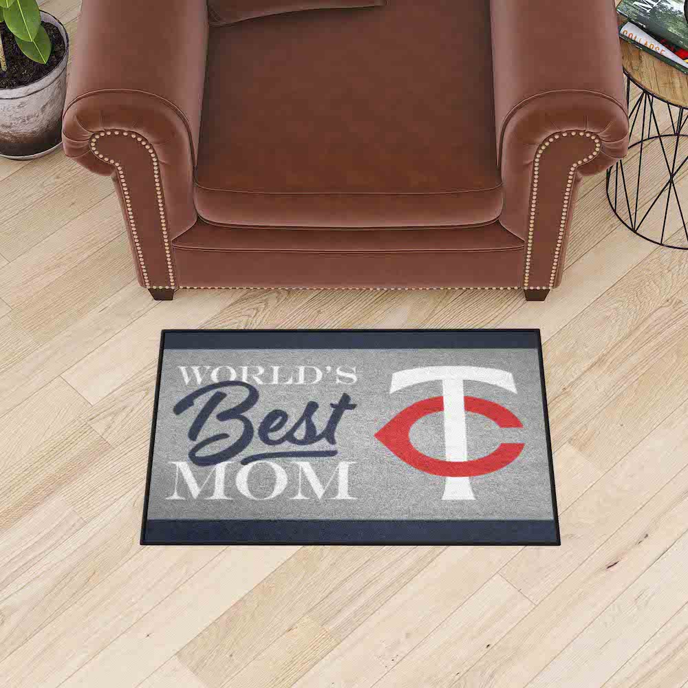 Minnesota Twins 20 x 30 WORLDS BEST MOM Floor Mat