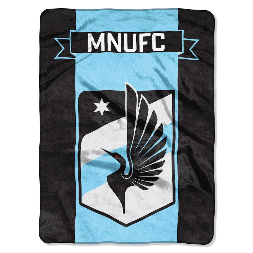 Minnesota United Large Plush Fleece Raschel Blanket 60 x 80