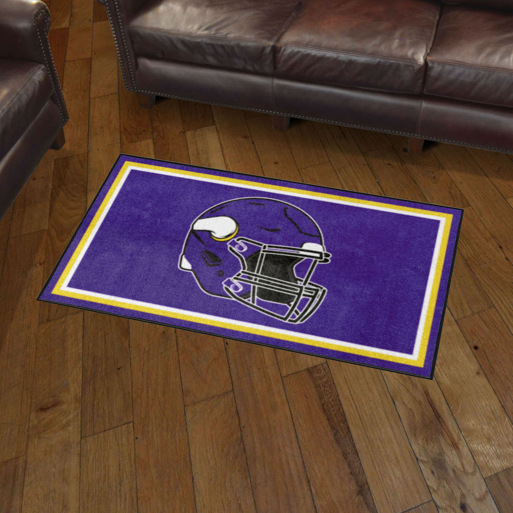 Minnesota Vikings 3x5 Area Rug - Helmet Logo