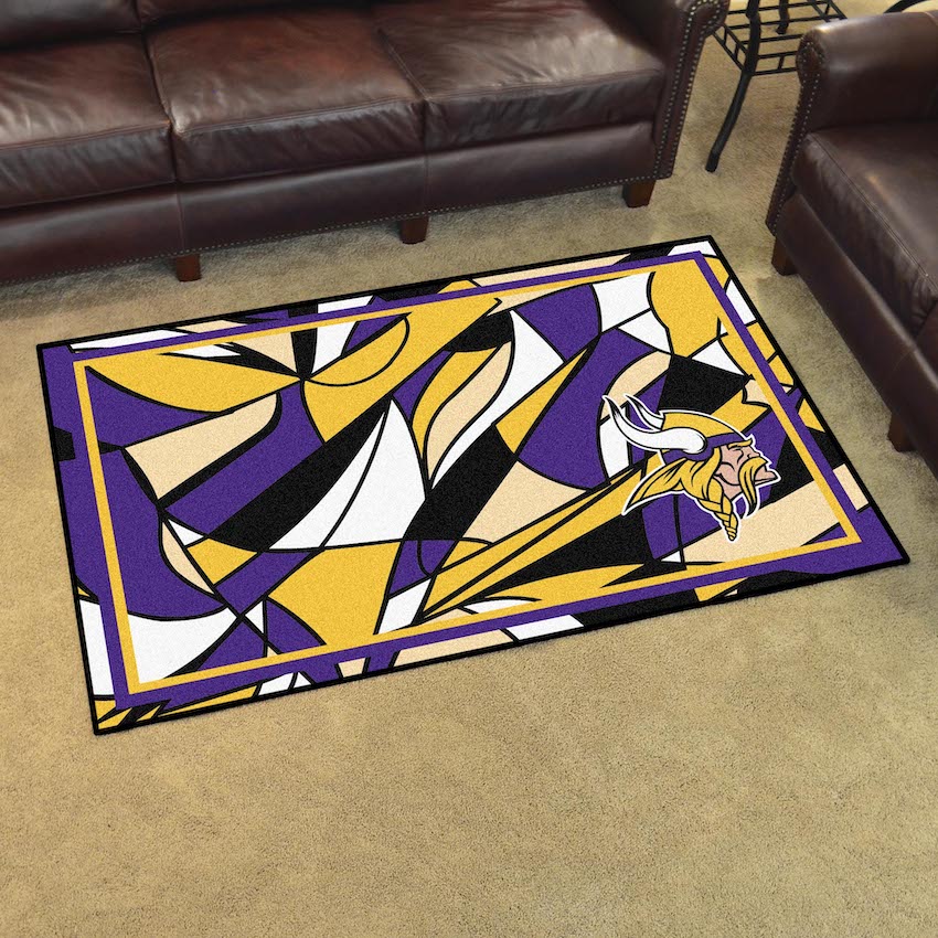 Minnesota Vikings 4x6 Quick Snap Area Rug