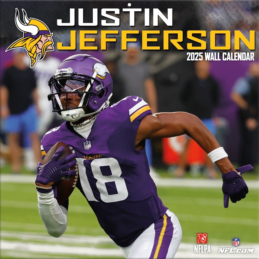 Minnesota Vikings Justin Jefferson 2025 NFL Wall Calendar