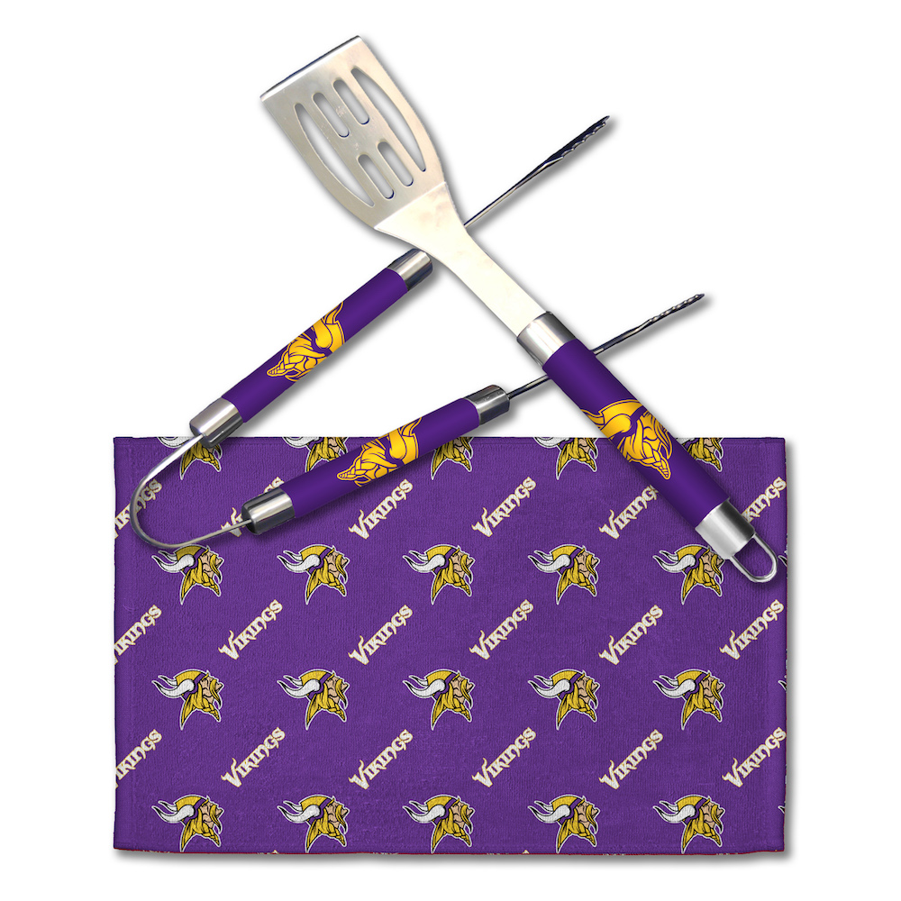 Minnesota Vikings 3 Piece BBQ GRILL MASTER set