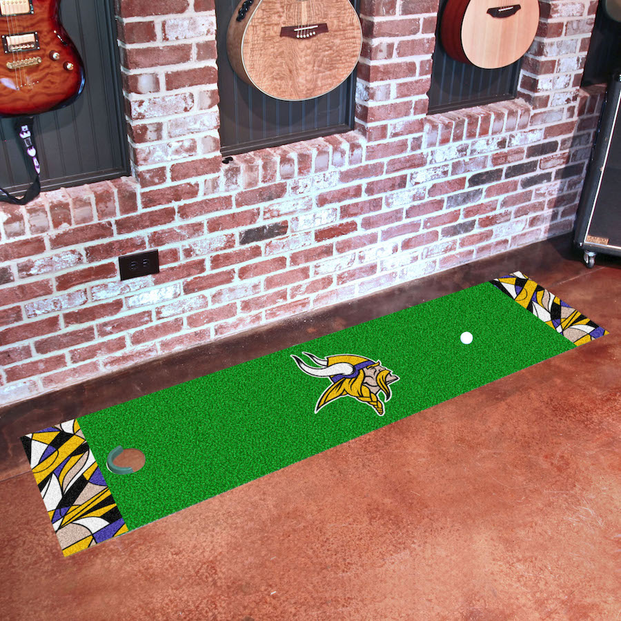 Minnesota Vikings NFL X-FIT Putting Green Mat 18 x 72