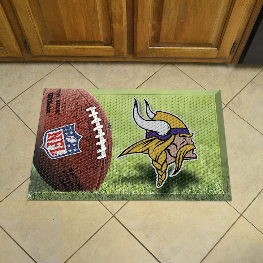 Minnesota Vikings Ball Style SCRAPER Door Mat