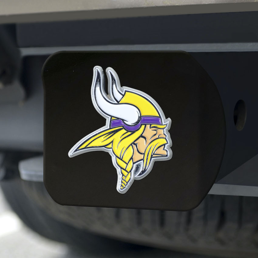 Minnesota Vikings Black and Color Trailer Hitch Cover