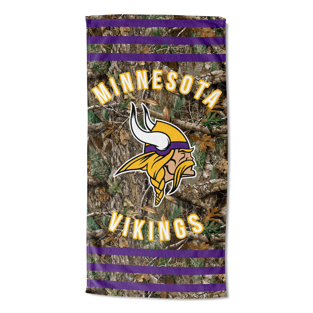 Minnesota Vikings Real Tree Camo 30x60 Beach Towel