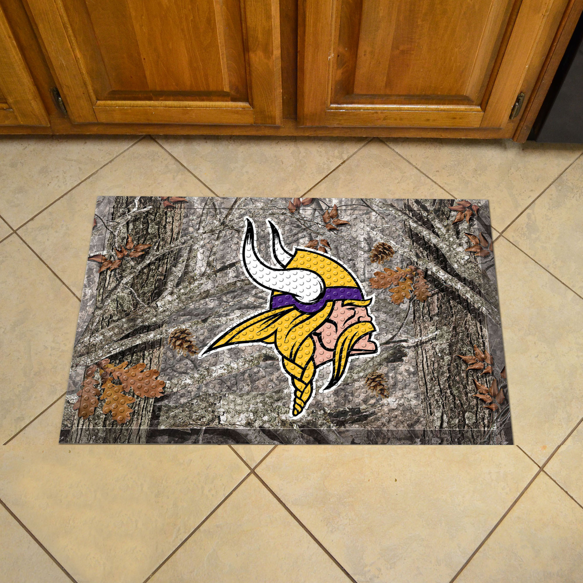 Minnesota Vikings Camo Style SCRAPER Door Mat